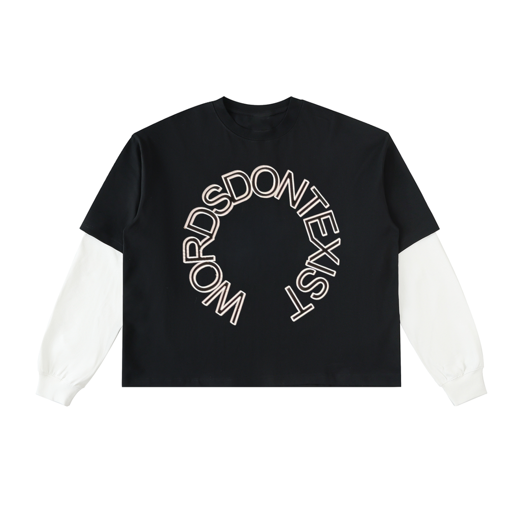 "Words Dont Exist" Black Long Sleeve Shirt
